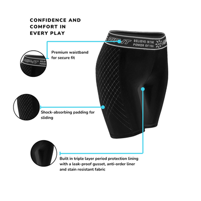 Period-Protection Pro Softball Sliding Shorts