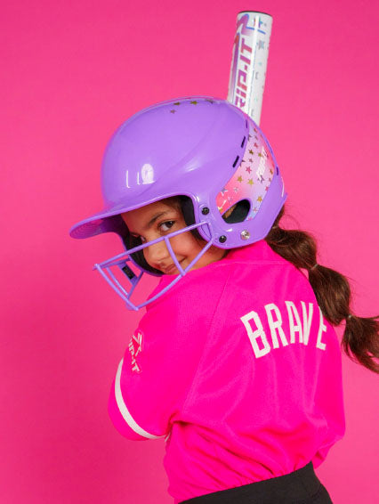 Girls' Play Ball Starlight Softball Batting Helmet