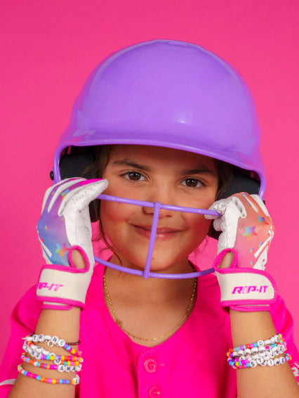 Girls Play Ball Starlight Softball Batting Glove