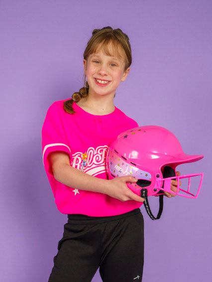 Girls' Play Ball Starlight Softball Batting Helmet