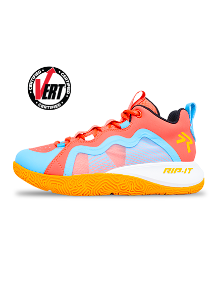 Rip It Women's Future Court Volleyball Shoes Pink/Blue/Orange / 7.5