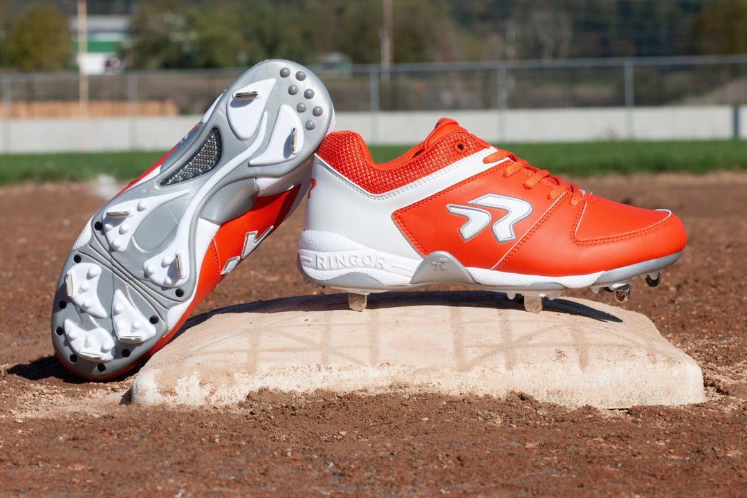 Crampons en métal femme Ringor Rip-It diamant Softball Spike blanc Crampons en métal femme Ringor Rip-It diamant Softball Spike blanc