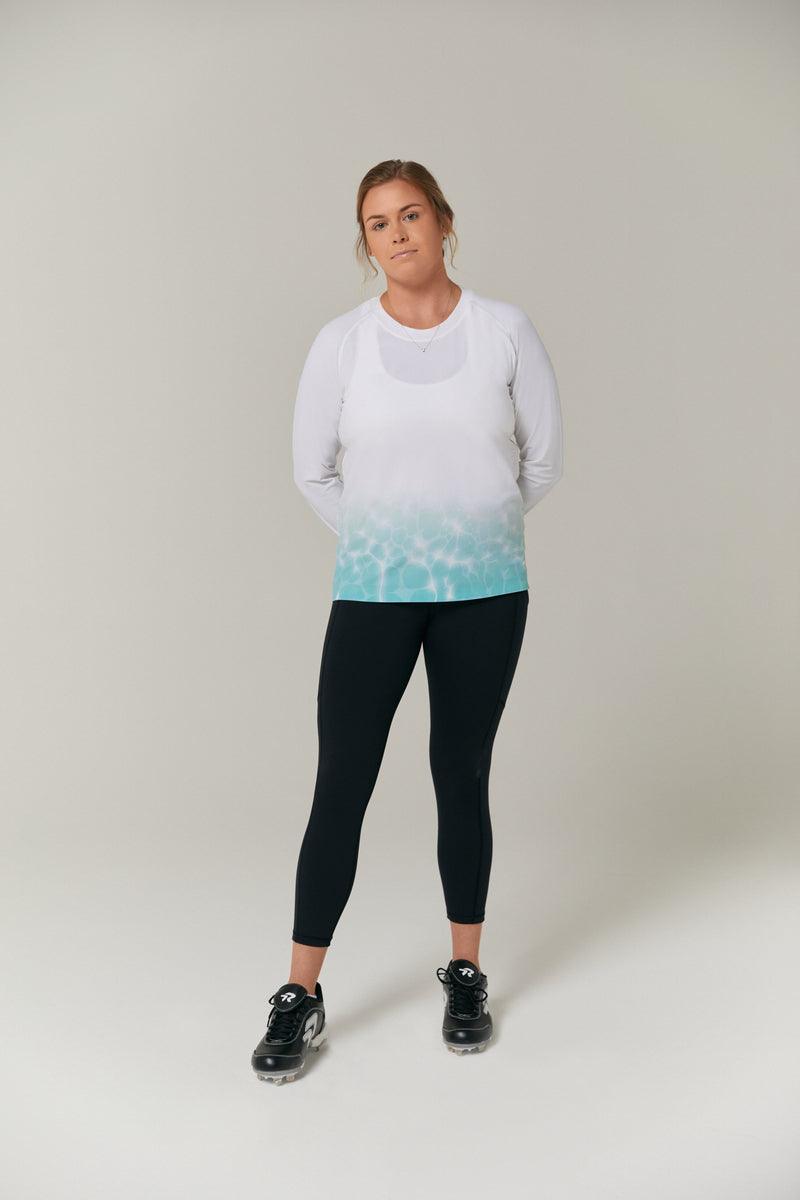 Women's Long Sleeve Training Top - Sparkling Ocean - RIP-IT Sports