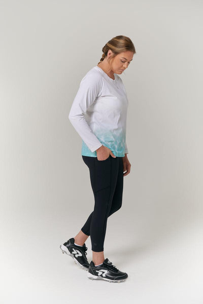 Women's Long Sleeve Training Top - Sparkling Ocean - RIP-IT Sports